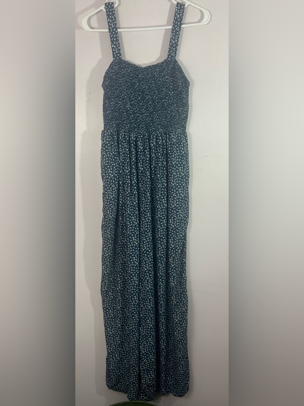 Dokotoo Large Floral Smocked, pocketed jumpsuit